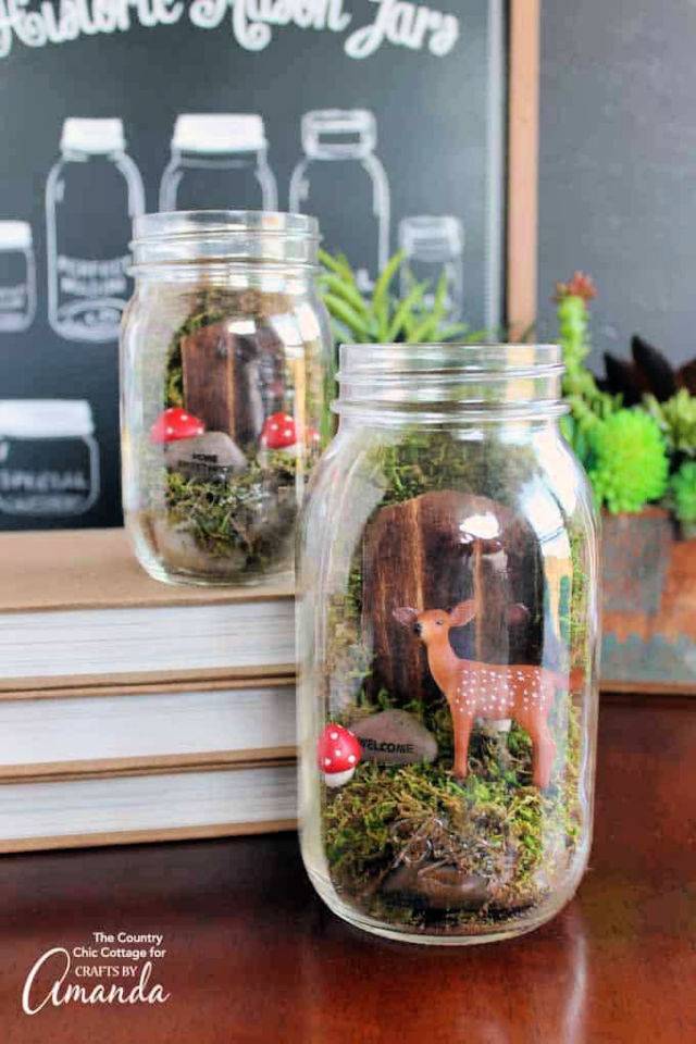 Easy DIY Fairy Garden Mason Jar Terrarium