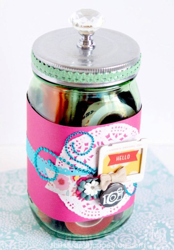 Easy DIY Gift in a Jar for Scrapbookers