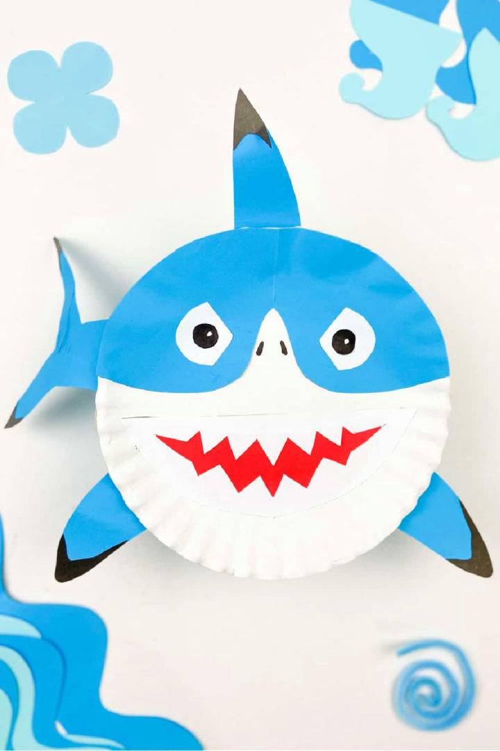 Easy Paper Plate Shark Craft