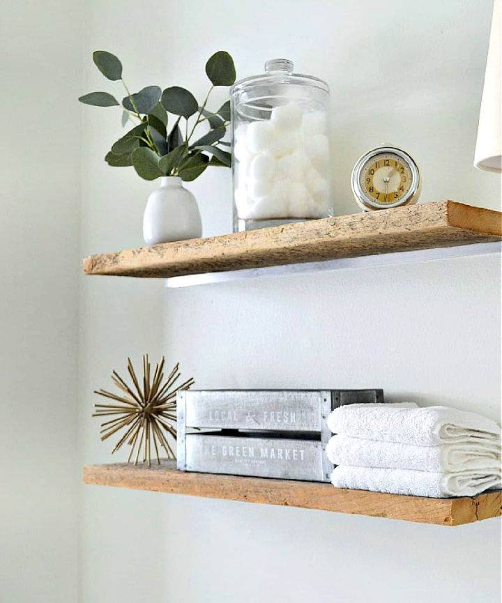 Floating Shelves From Old Barn Wood