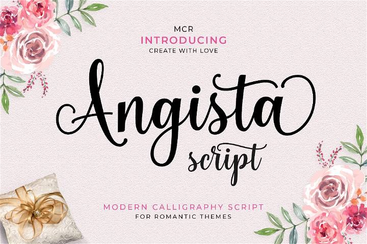Free Angista Script Fonts for DIY Project