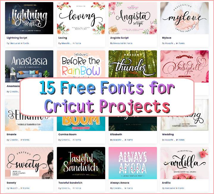 Free Fonts for Cricut Projects