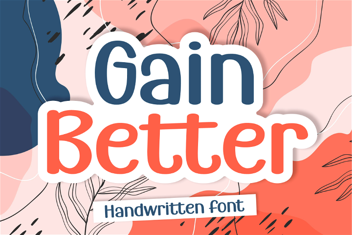 Free Gain Better Font A free stylish font for DIY Project