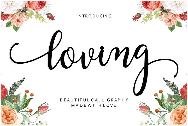 Free Loving Font for DIY Project