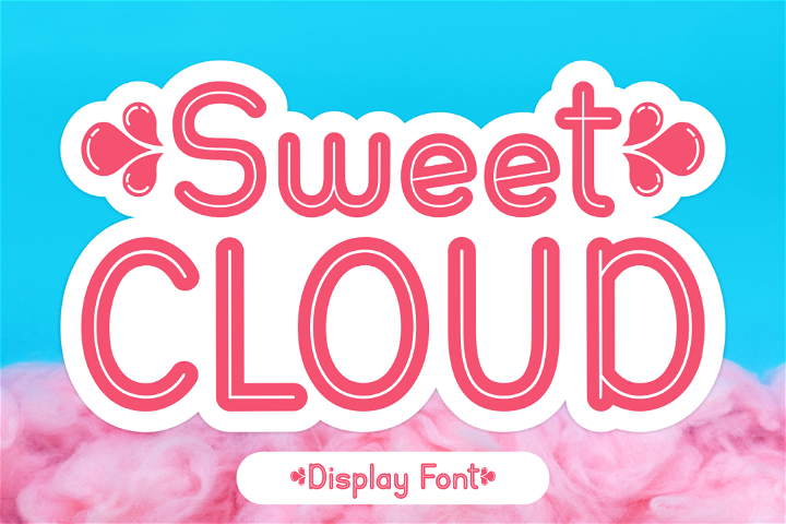 Free Sweet Cloud Font - A free, stylish font for DIY Project