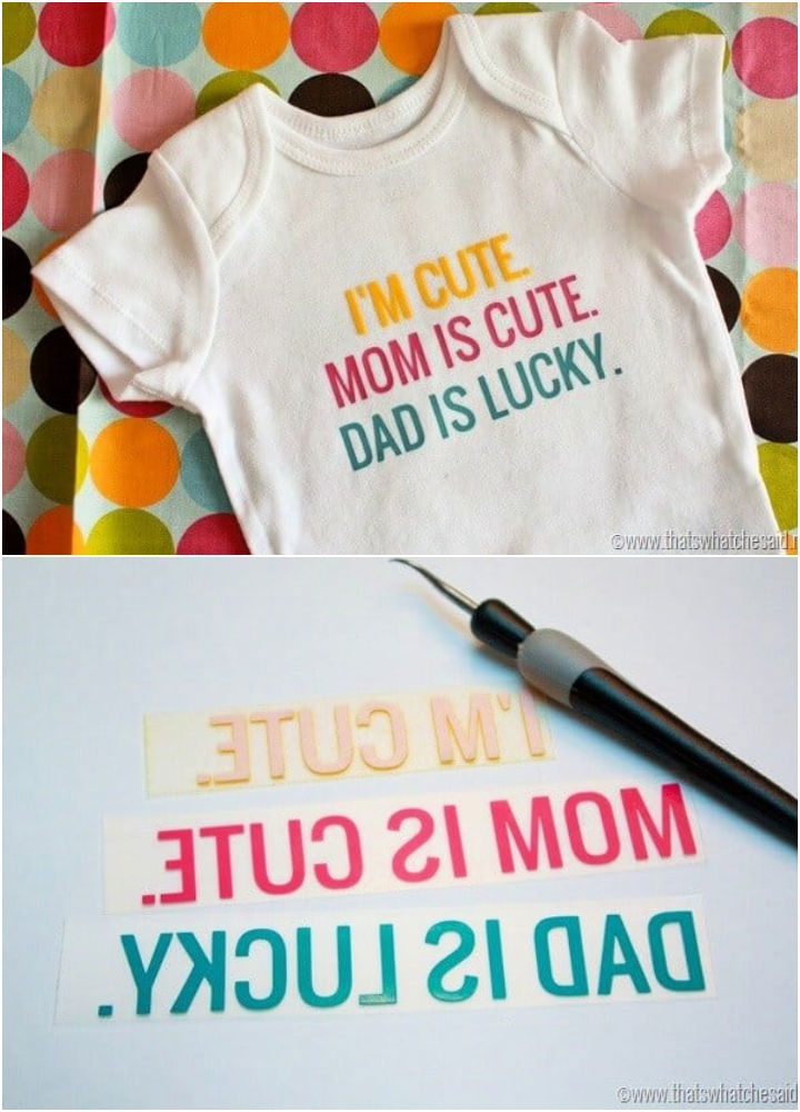 Funny Baby Onesie Using Heat Transfer