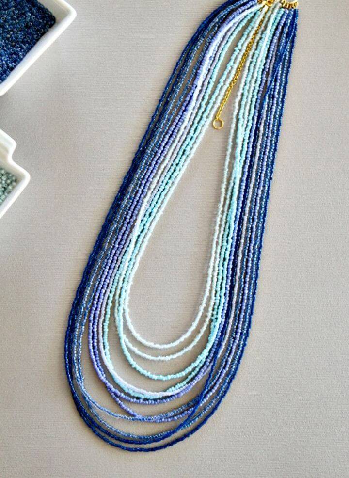 Gorgeous DIY Ombre Seed Bead Necklace