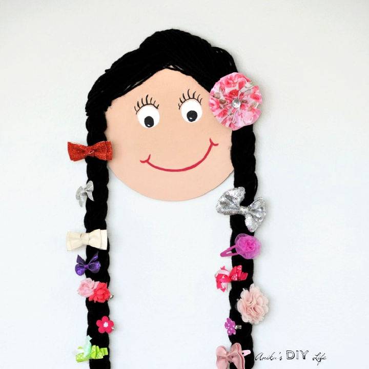 Handmade Doll Face Hair Bow Holder