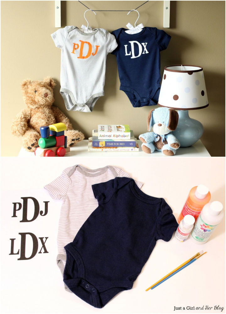 Handmade Monogrammed Onesies