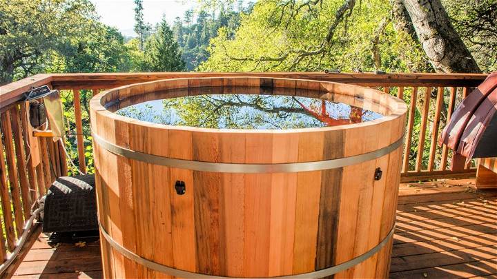 Homemade Cedar Hot Tub