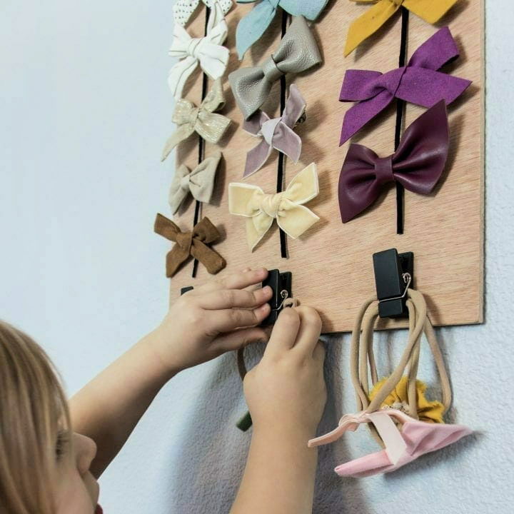 Homemade Hair Bow Holder