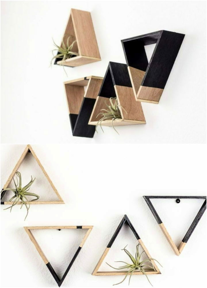 Homemade Mini Triangle Shelves