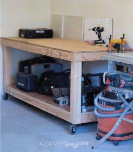 15 Free DIY Rolling Workbench Plans - DIY Crafts