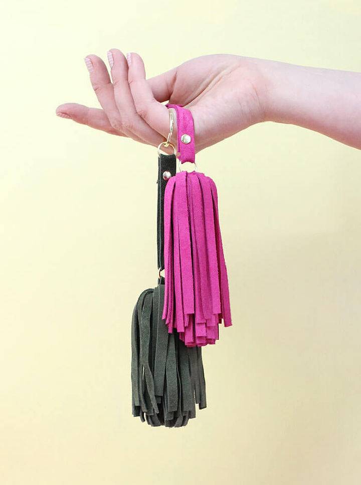 How to Make Leather Tassel Keychain