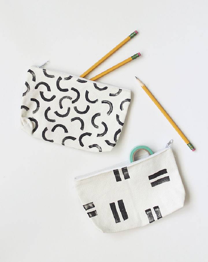 How to Make Stamped Pencil Pouches