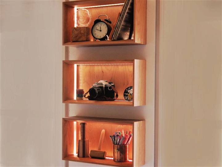 Best DIY LED Floating Cube Shelves
