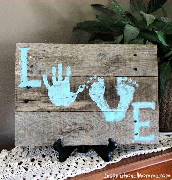 Love Hand & Foot Print Sign