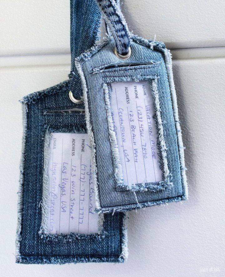 Make a Luggage Tag From Jeans