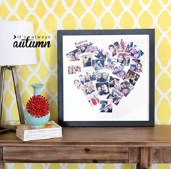 Make a Heart Photo Collage Display