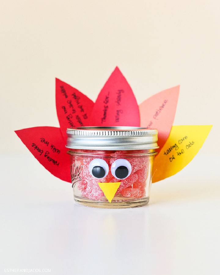 Mason Jar Thanksgiving Turkey Craft