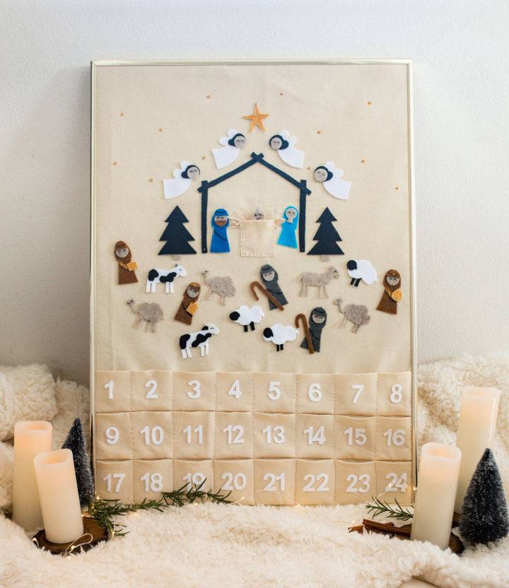 Nativity Advent Calendar Felt Board