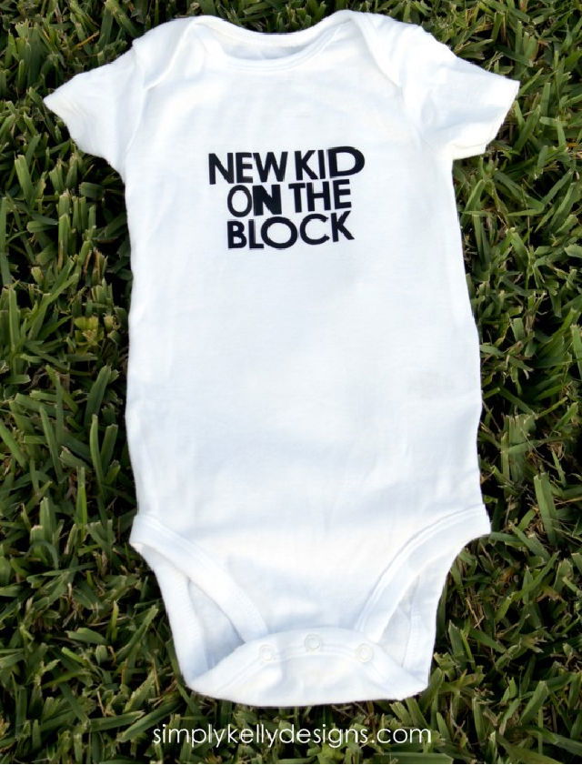 New Kid On The Block Onesie With Free Cut File