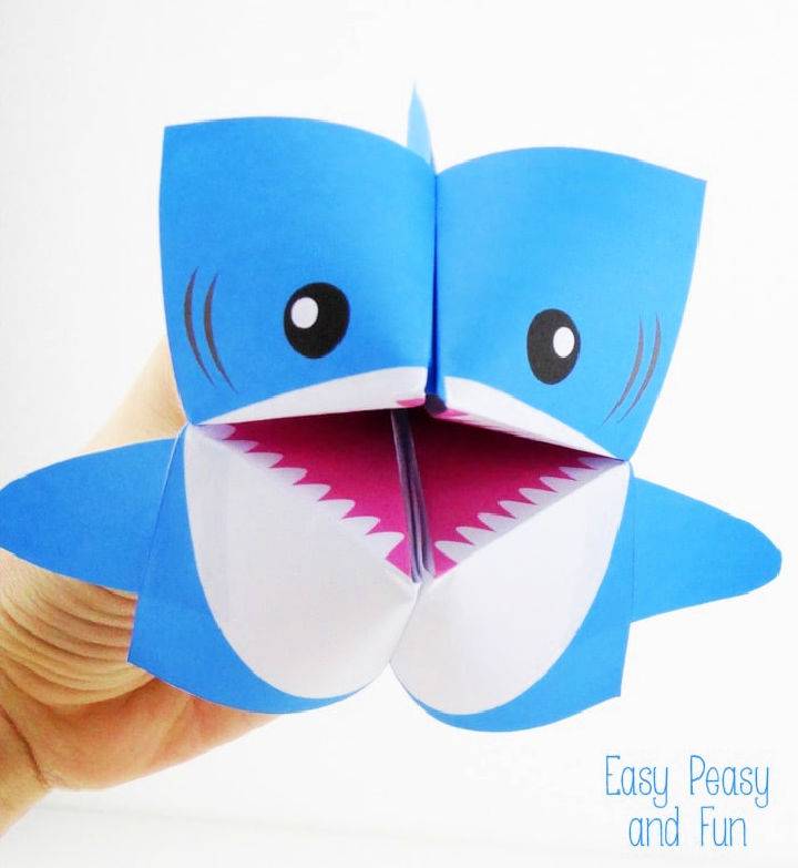 Origami Shark Cootie Catcher for Kids