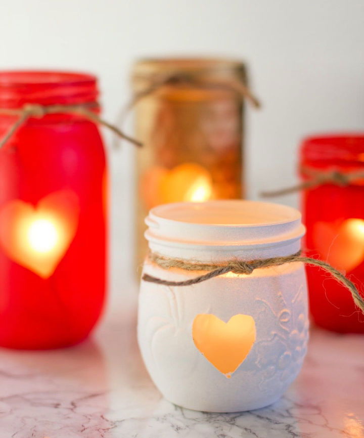 Painted Mason Jar Votive Holders