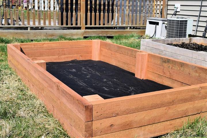 Raised Garden Bed using Solid Lumber Planks