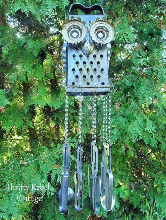 Repurposed Junk Owl Wind Chime