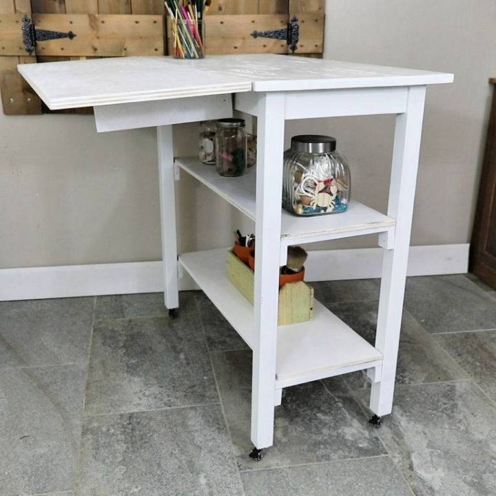 DIY Rolling Work Bench From Table