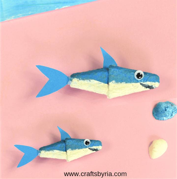 Shark Craft From Egg Carton