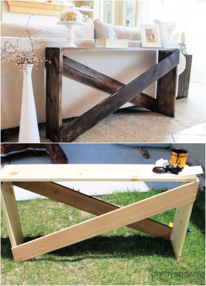 Super Easy DIY Sofa Table