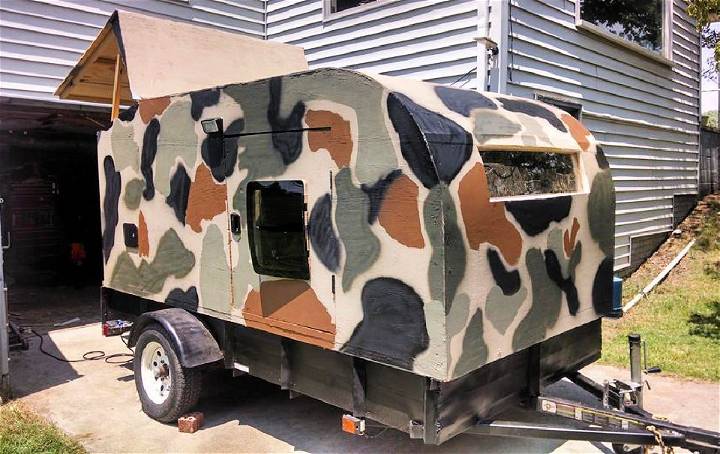 Teardrop Camper Trailer From Recycled Materials