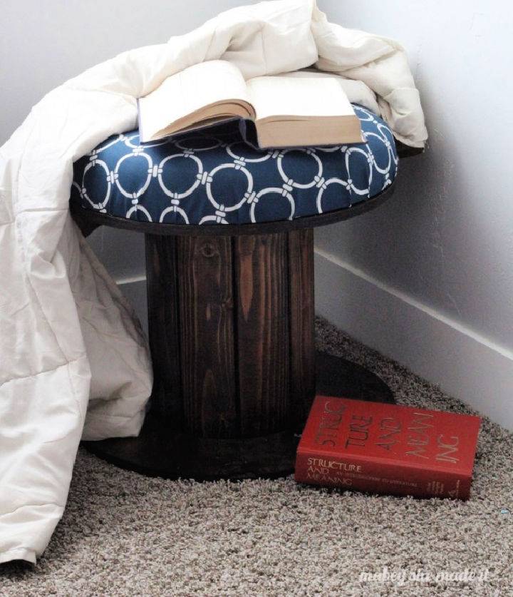 Up cycling Wood Spools to a Stool