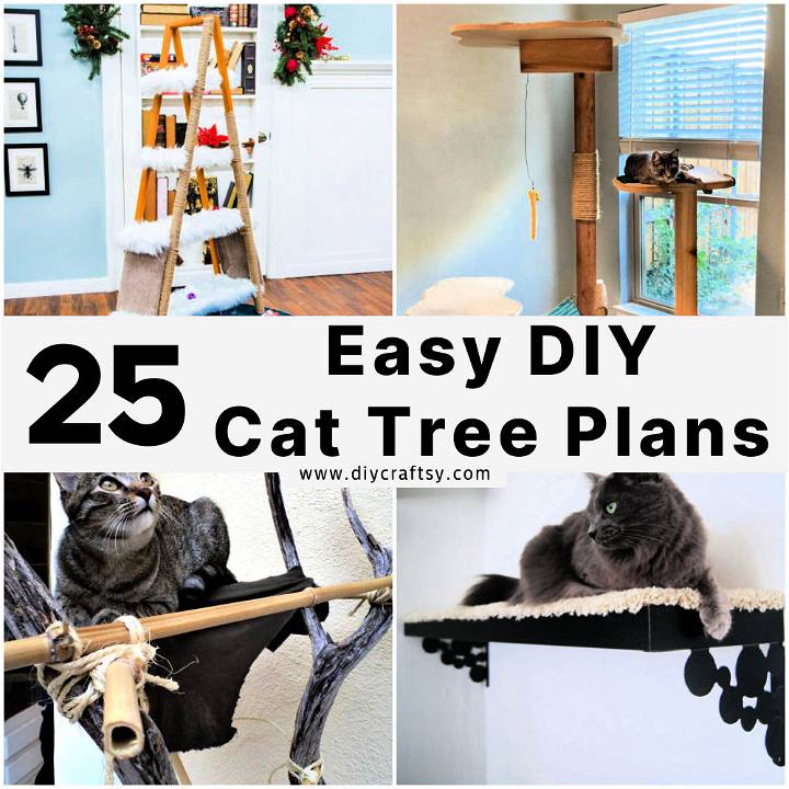 homemade DIY cat tree plans