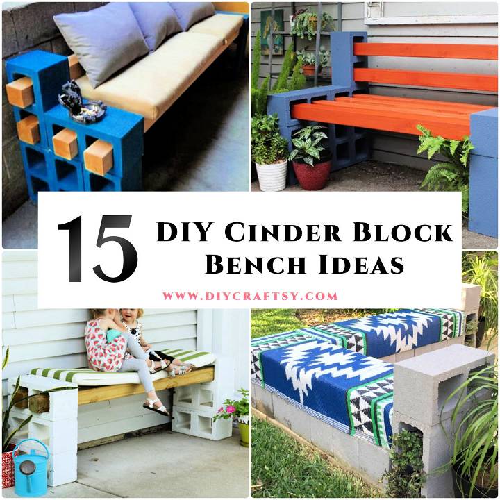 15 Easy DIY Cinder Block Bench Ideas