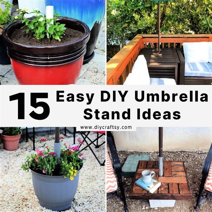 15 DIY umbrella stand ideas