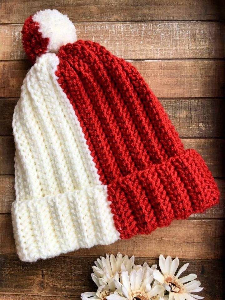 How to Crochet a 2 Color Hat 