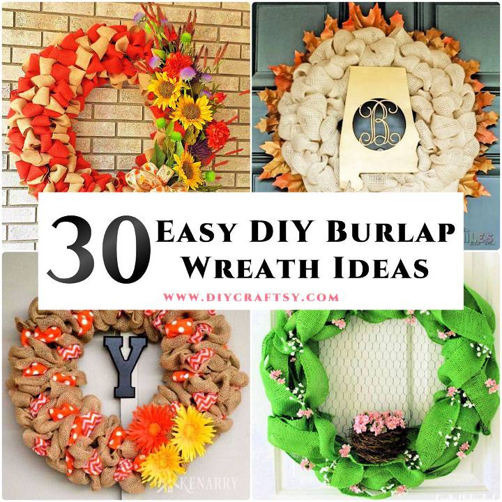 30 Easy DIY Burlap Wreath Ideas