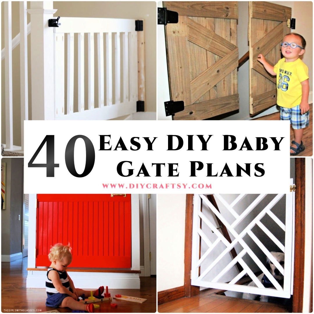 40 Cheap DIY Baby Gate Plans and Ideas