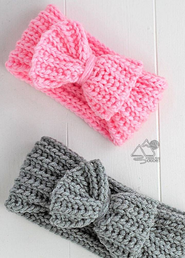 Adorable Crochet Baby Bow Headband