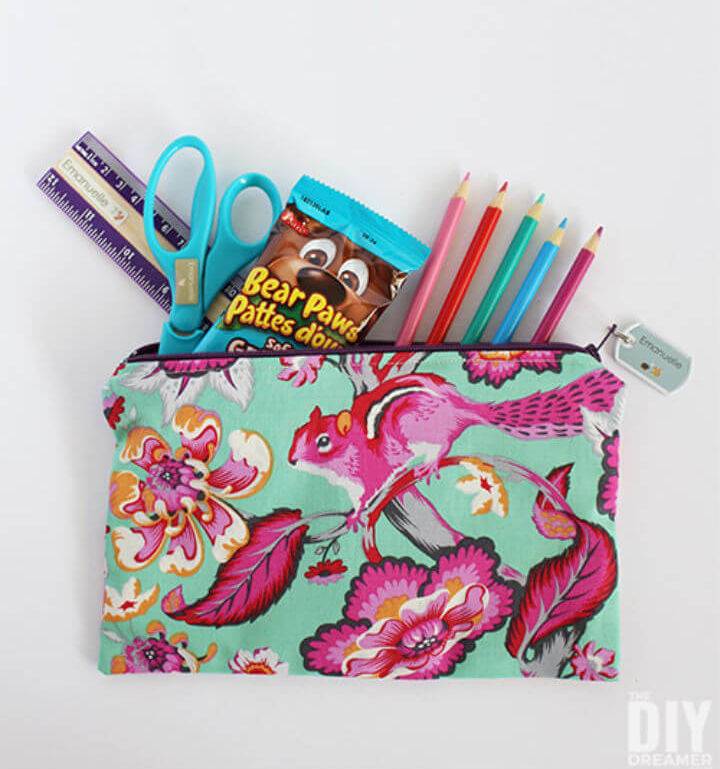 Back to School Pencil Case With Lining