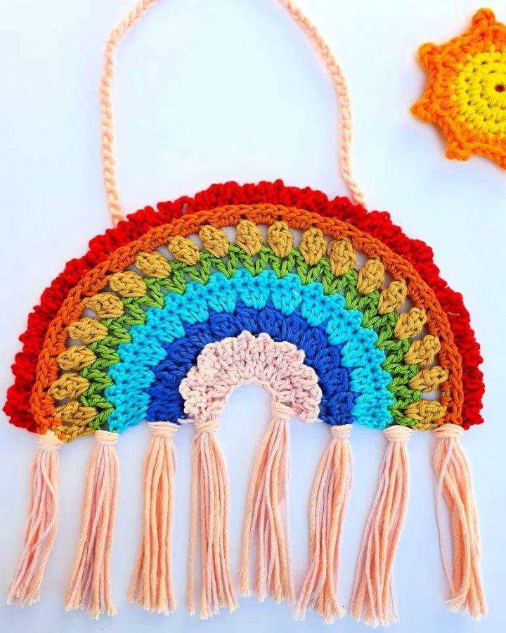 Boho Crochet Rainbow Wall Hanging Pattern