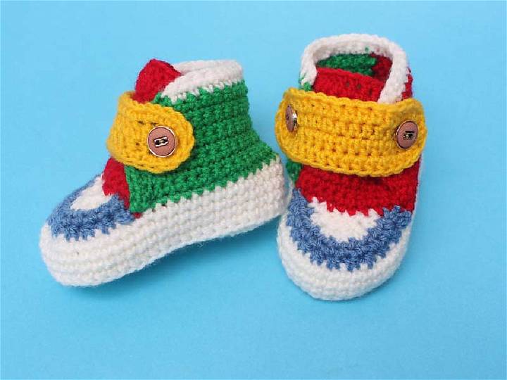Free Crochet Baby Flaps Sneakers Pattern
