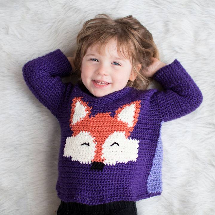 How to Crochet Baby Woodland Fox Pullover