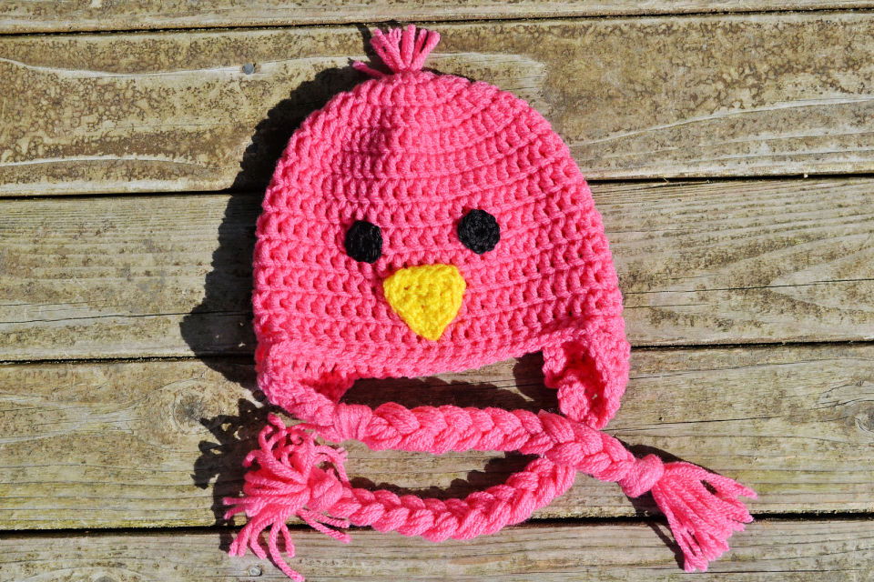 Crochet Bird Earflap Hat for Baby's