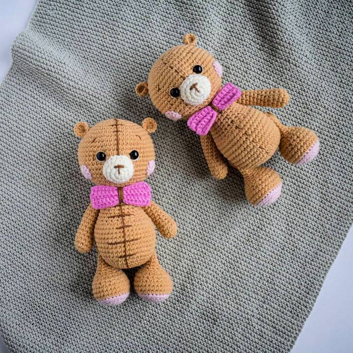 Crochet Bow Tie for Teddy Bear