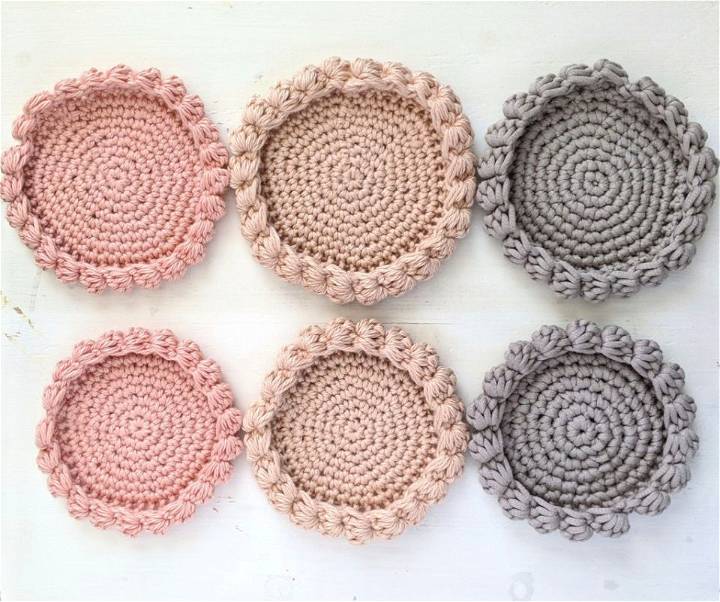 Crochet Coffee Cup Coaster Diagrams