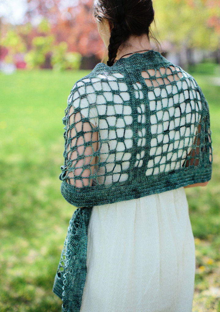 Crocheting a Dragonfly Stole Shawl